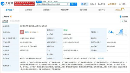 埃斯頓等企業聯手成立鼎匯具身智能機器人創新中心，注冊資本達6000萬，聚焦軟件開發